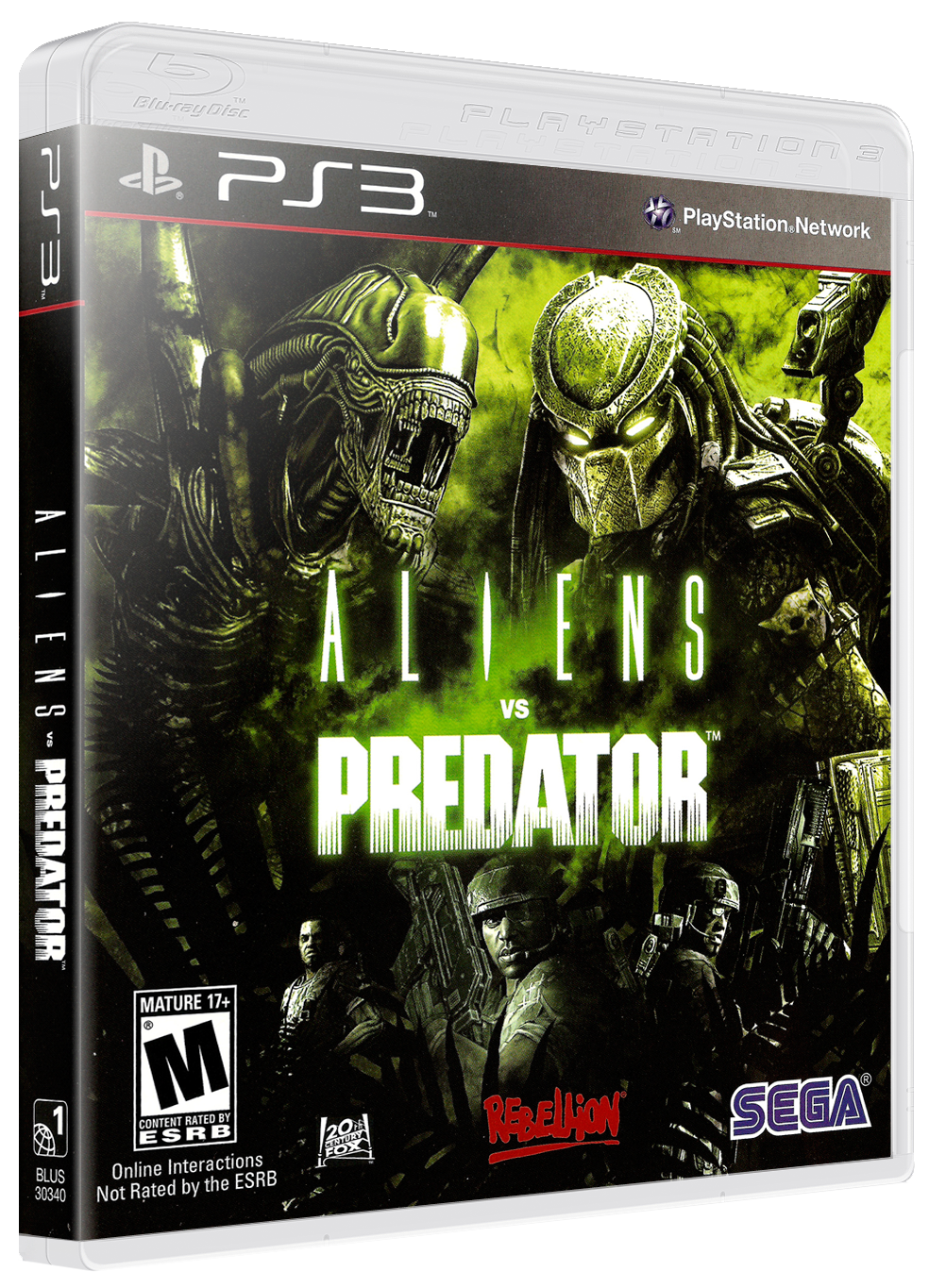 Aliens vs. Predator box art for Playstation 3